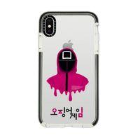 iPhone Xs Max Casetify Squid Game Desenli Anti Shock Premium Silikonlu Siyah Kenar Detaylı Telefon K