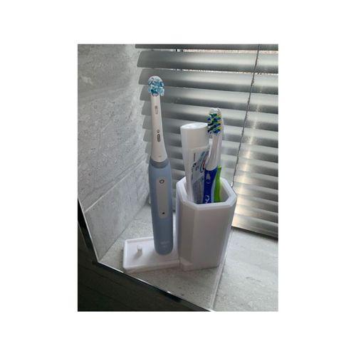 Çift Diş Fırçası Standı – 3D Baskı Banyo Organizer (Bu ürün Sadece Plastik parçadır - Almadan Önce Soru Sorabilirsiniz)
