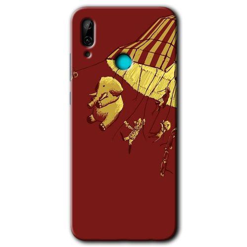 MRCİLETİSİM Huawei P smart 2019 Kılıf Baskılı Kapak - Zoo +Tam Ekran Koruyucu