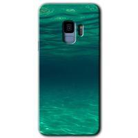 MRCİLETİSİM MRCİLETİSİM Samsung Galaxy S9 Kılıf HD Desen Baskılı Arka Kapak + Temperli Cam - Derin Deniz