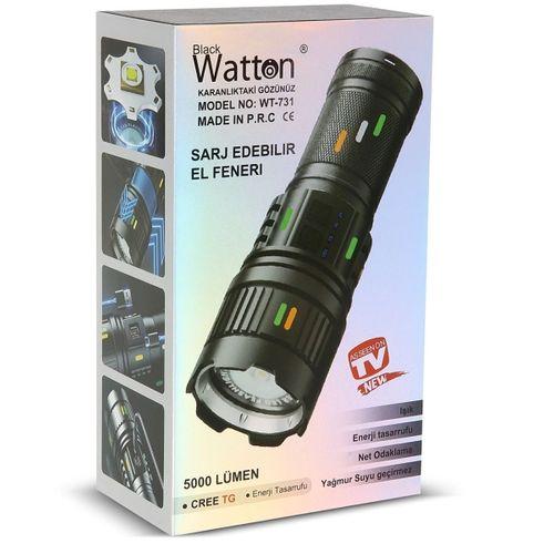 5000 Lümen Cree Tg Led Şarj Göstergeli El Feneri  Wt-731