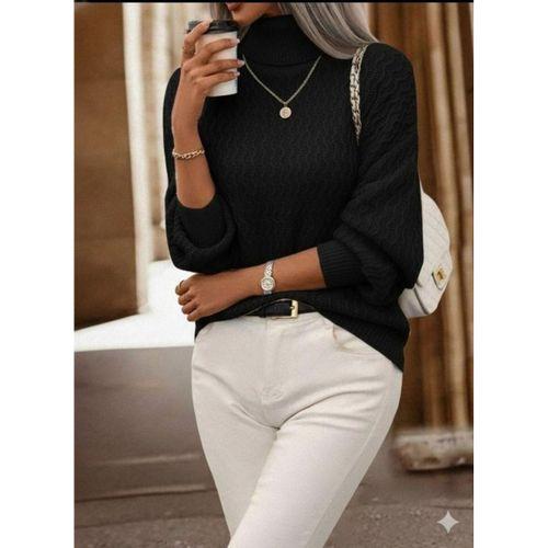 Kadın Uzun Kollu Balıkçı Yaka Triko Bluz