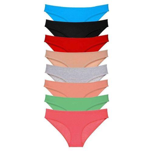 8 Adet Süper Eko Set Likralı Kadın Slip Külot Set 4