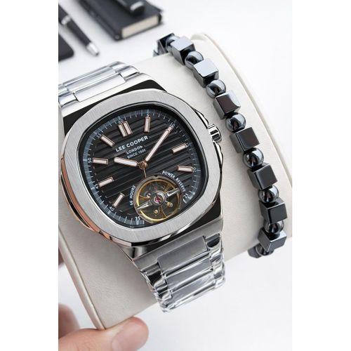 Lee Cooper Otomatik Erkek Kol Saati 50 Mt Suya Dayanıklı Çelik Kordon Bileklik Hediyeli VS.BLKT.0902