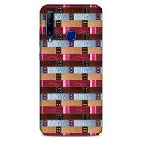 Huawei Honor 20 Lite Kılıf Patchwork (45) Liquid Air Kılıf Bordo Gri