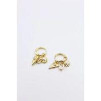 Taşlı Charm Küpe - Altın