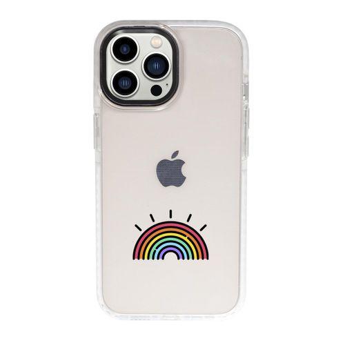 iPhone 13 Pro Gökkuşağı Candy Bumper Darbe Emci Silikonlu Telefon Kılıfı