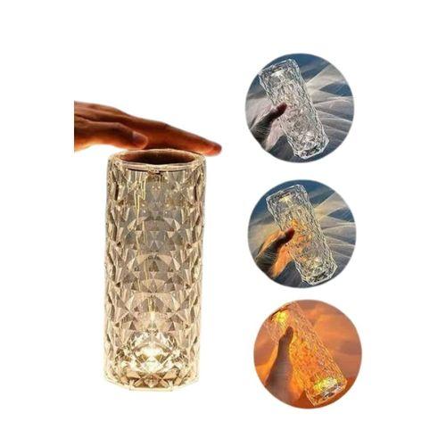 Kristal Lamba Masa Lambası Şarjlı Masa Lambası Dokunmatik Sensör Usb Şarjlı