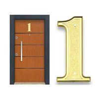 Kapı Numarası Vidalı Gold 1 Numara 12,5X4,5Cm