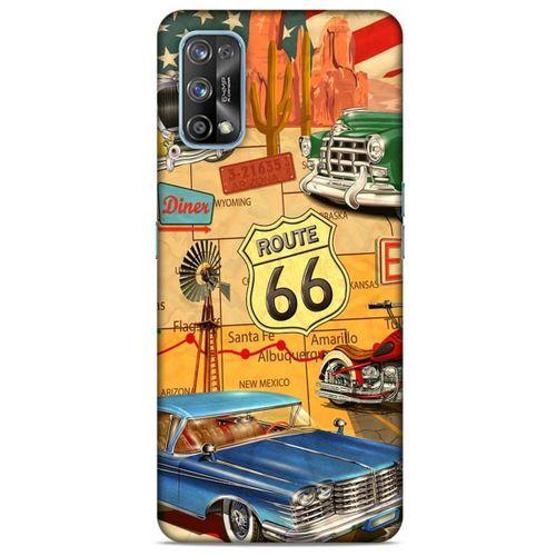 Retro (20) Desen Koruyucu Kılıf Renkli Oppo Realme 7 Pro Kılıf
