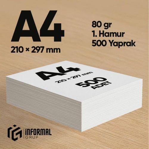 İnformal Fotokopi Kağıdı Premium Kalite A4 70 gr 500 Yaprak 1 Hamur