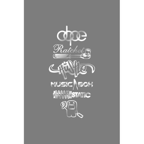 Oto Arka Cam Sticker Ingilizce Model 71 40*20 Cm