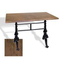 Dockers Çipa 3001 Döküm Ayak Masa 80x140 cm - (Werzalit, Wermodin ve Allzalit Tabla) - Rustic Dark