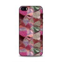 Apple Iphone 5 Uyumlu Kılıf Romans (30) Silicone Case Pembe Yeşil