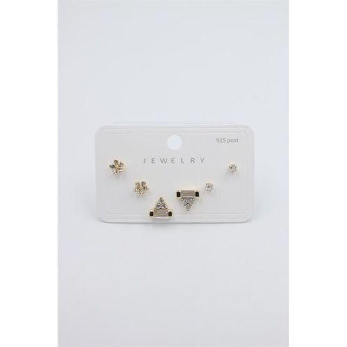 Çoklu Set Küpe - Altın