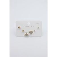 Çoklu Set Küpe - Altın