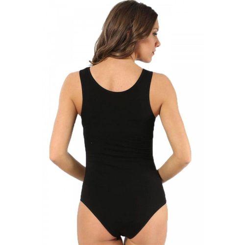 Bayan Kalın Askılı Body Siyah