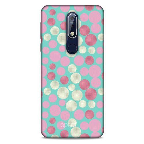 Nokia 7.1 Kılıf Pastel Renkler (50) Shockproof Kılıf Bordo Pembe