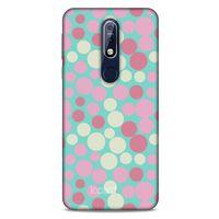 Nokia 7.1 Kılıf Pastel Renkler (50) Shockproof Kılıf Bordo Pembe