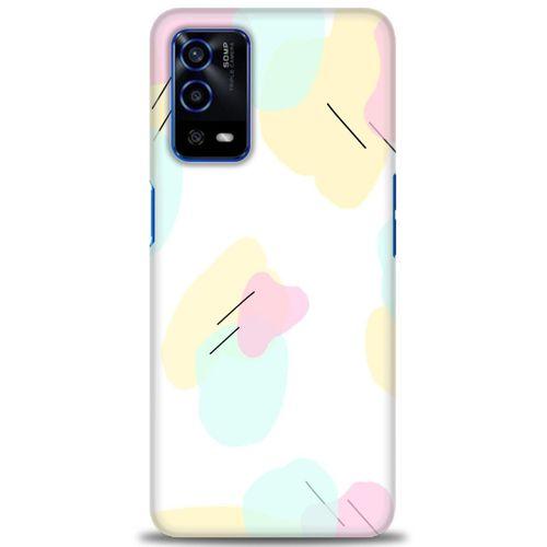 Oppo A55 Kılıf HD Baskılı Kılıf - Renkler Çubuklar + Tam Ekran Koruyucu