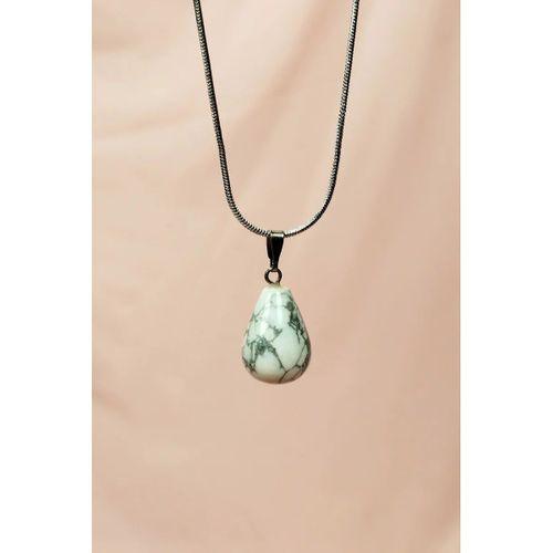 Havlit Doğal Taşı Zincirli El Yapımı Kolye Uç: 2 cm Zincir: 20 cm Kutulu