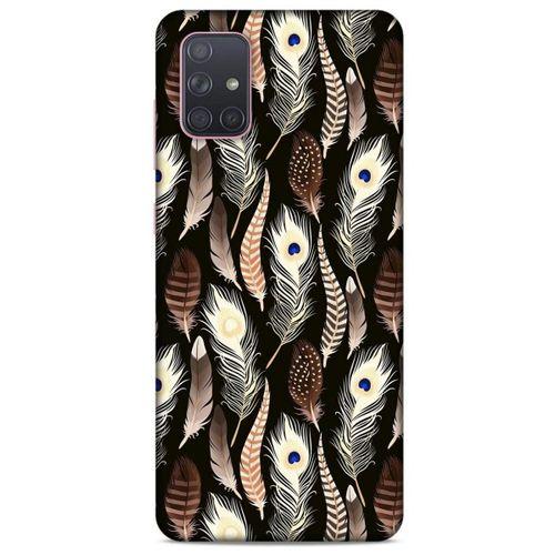 Samsung Galaxy A71 Kılıf Desenli Özel Seri Tüyler (8) Baskılı Kılıf