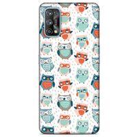 Baykuşlar (16) Desenli Silikon Kapak Telefon Kabı Oppo Realme 7 Pro Kılıf