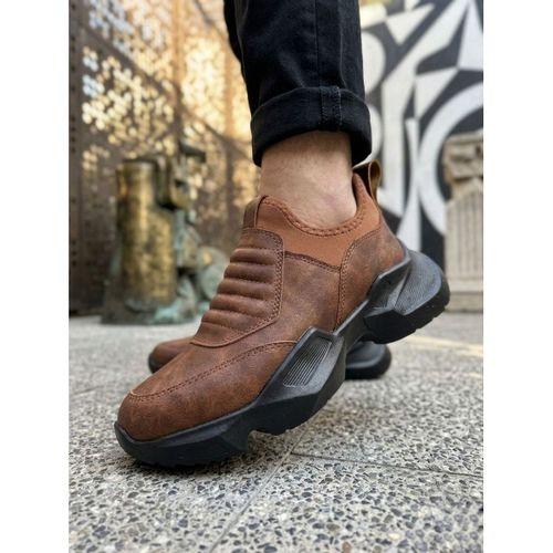 BA0402 Bağcıksız Rahat Yüksek Taban Taba Erkek Spor Ayakkabı