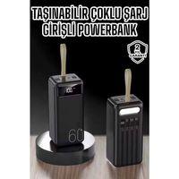 Powerbank 60.000 Mah 4 Portlu Uzun Şarj Süreli Dijital Göstergeli