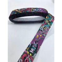 FdayAksesuar Saç Tokası Music Yazılı Desenli Grogren Kurdele 1 Metre En 2,5 Cm