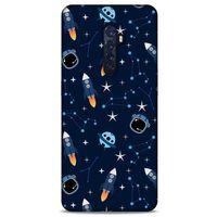 Oppo Reno 2 Uyumlu Kılıf Mavi Delisi (22) Tam Koruma Kılıfı Astronot