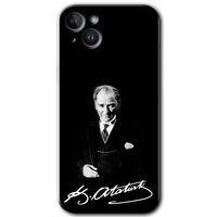 iPhone 14 Plus Kılıf HD Desen Baskılı Arka Kapak - Atatürk İmza