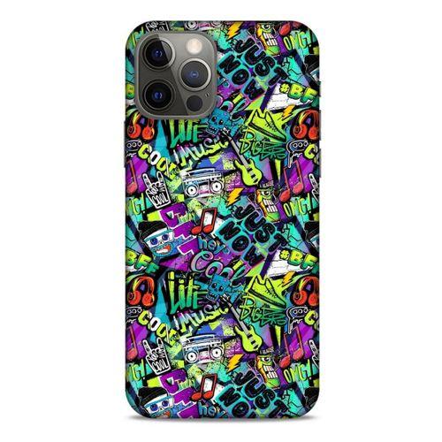 Graffitix (1) Desenli Silikon Kapak Apple iPhone 12 Pro Kılıf