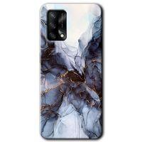 Oppo A74 Kılıf HD Desen Baskılı Arka Kapak + Temperli Cam - Otantik Mermer