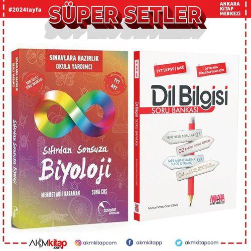 Doktrin TYT AYT Biyoloji ve AKM Dil Bilgisi Soru Bankası Seti 2 Kitap