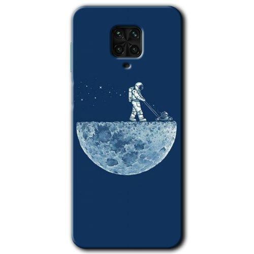BeRa Aksesuar Xiaomi Redmi Note 9s Kılıf Baskılı Kapak - Uzay İşçisi +Tam Kaplayan Mat Seramik