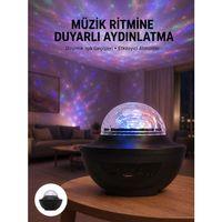 Çok Renkli Projektör Lamba Disko Topu Gece Lambası Kablosuz