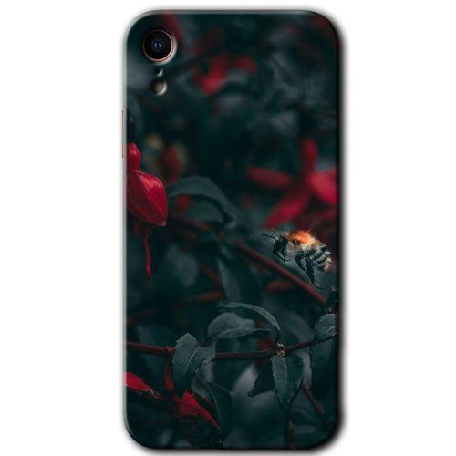 BeRa Aksesuar iPhone XR Kılıf Baskılı Kapak - Avcı Arı +Tam Kaplayan Mat Seramik