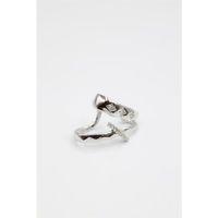 Taşlı Kıkırdak Küpe - Gümüş