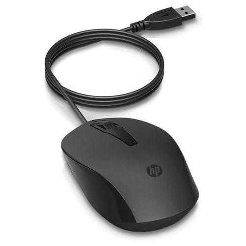 HP 150 240J6AA Siyah Kablolu Optik Kablolu Mouse 1600 DPI Optik Sensörlü
