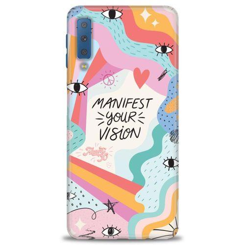 Samsung Galaxy A7 2018 Kılıf HD Baskılı Kılıf - Manifest Your Vision + Tam Ekran Koruyucu
