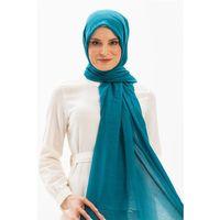 Düz Vual Kumaş Şal Petrol Ptrl