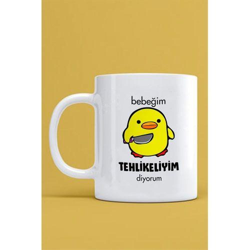 Bebeğim Tehlikeliyim Diyorum Baskılı Kupa Bardak