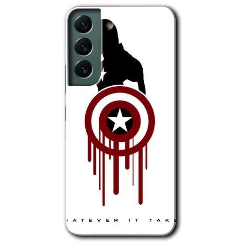Samsung Galaxy S22 HD Baskılı Kılıf + 9D Tam Ekran Koruyucu - Captain Amerika