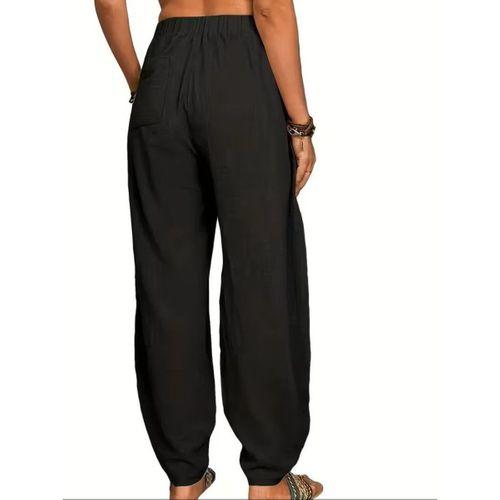 Kadın Yüksek Bel Cep Detaylı Pantolon