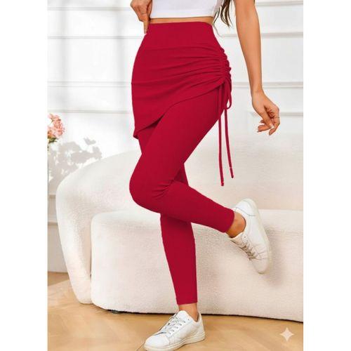 Kadın Yüksek Bel Yandan Büzgülü Alttan Uzun Kaşkorse Tayt Etek