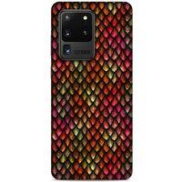 Samsung Galaxy S20 Ultra Kılıf Dragons (8) Baskılı Kılıf Ejderha Deri Pembe