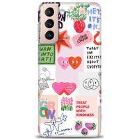 Samsung Galaxy S21 Plus Kılıf HD Baskılı Kılıf - Keep Fashion + Tam Ekran Koruyucu