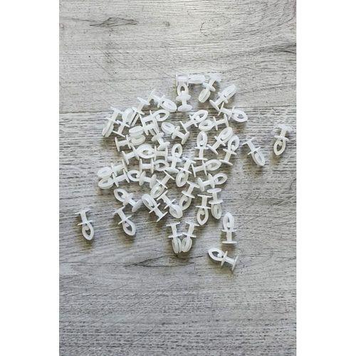 Geçmeli Sistem 75 adet Tül ve Perde Düğmesi Sağlam Korniş Halkası