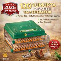 Ep-120 Yumurta Kapasiteli Tam Otomatik Kuluçka Makinesi - Yeni Nesil Harici Suluklu, Dijital Nem Ve Sıcaklık Göstergeli